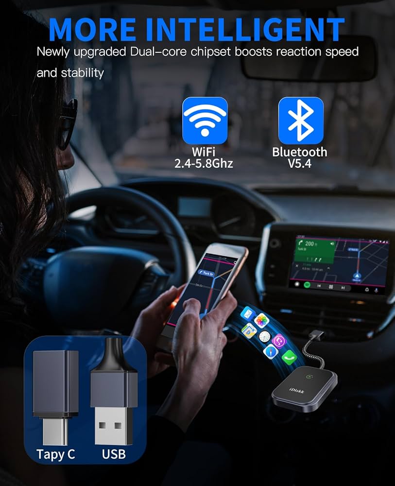 Amazon.co.jp: iDiskk ワイヤレス CarPlay アダプター【技適認証